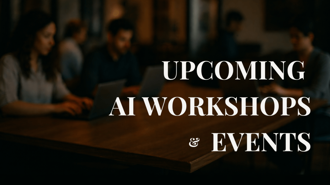 Blurry office scene with adults working on laptops around a large table, representing group learning and collaboration.